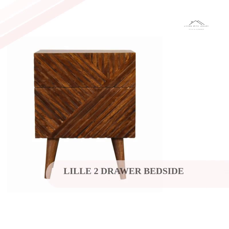 Lille 2 Drawer Bedside by@Outfy