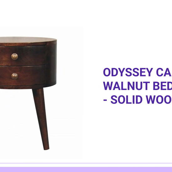 Odyssey California Walnut Bedside Table - Solid Wood by@Outfy