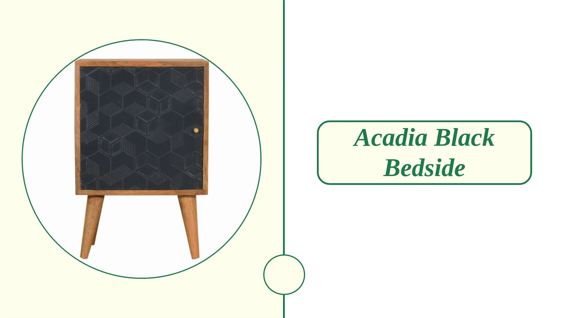 Acadia Black Bedside by@Outfy