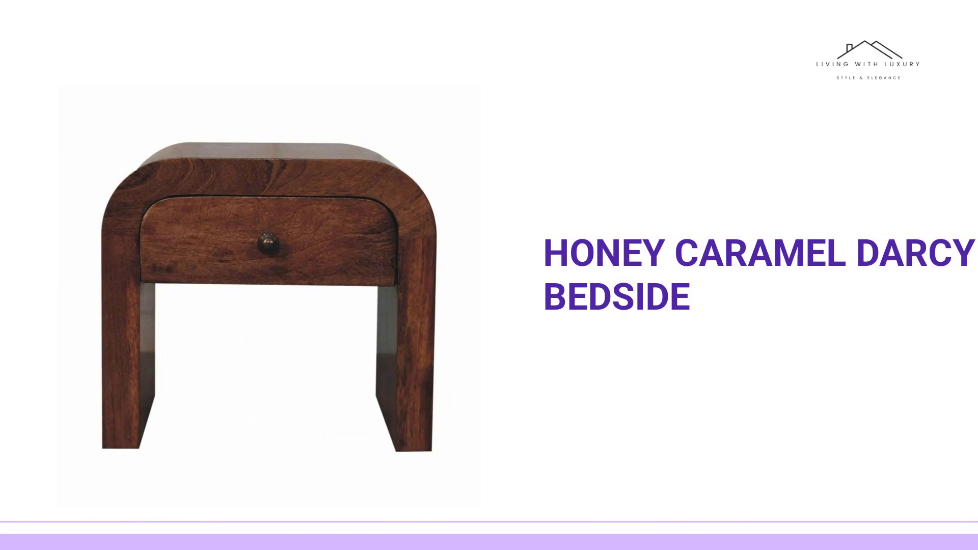 Honey Caramel Darcy Bedside by@Outfy