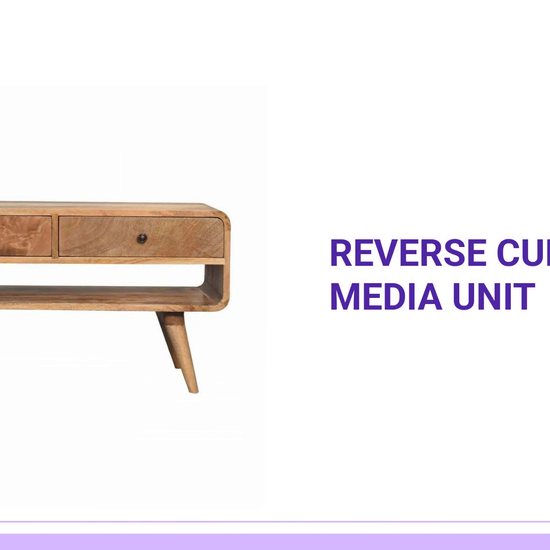 Reverse Curve Oak-ish Media Unit by@Outfy