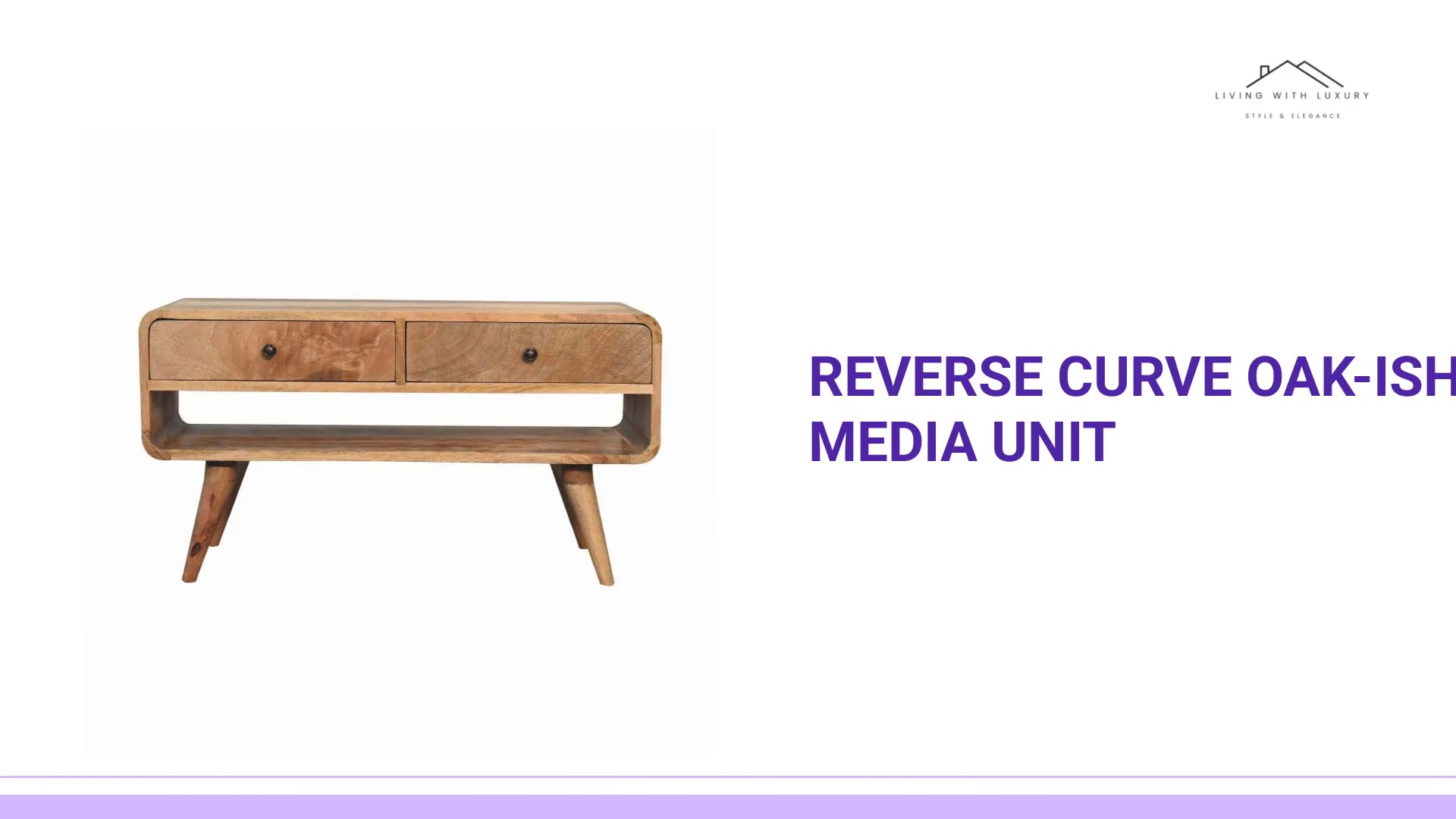Reverse Curve Oak-ish Media Unit by@Outfy