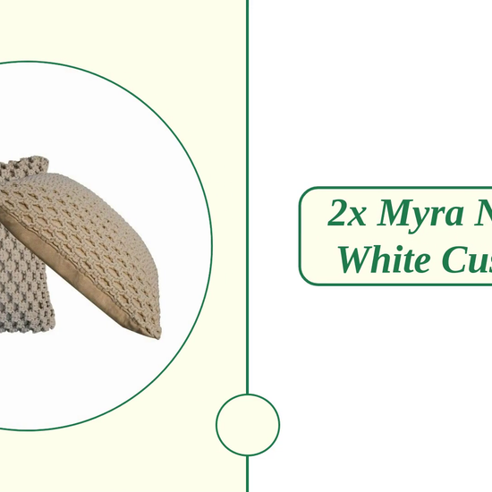 2x Myra Natural White Cushions by@Outfy