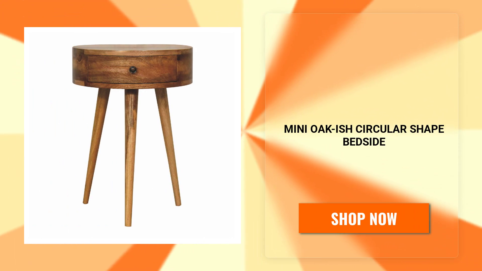Mini Oak-ish Circular Shape Bedside by@Outfy
