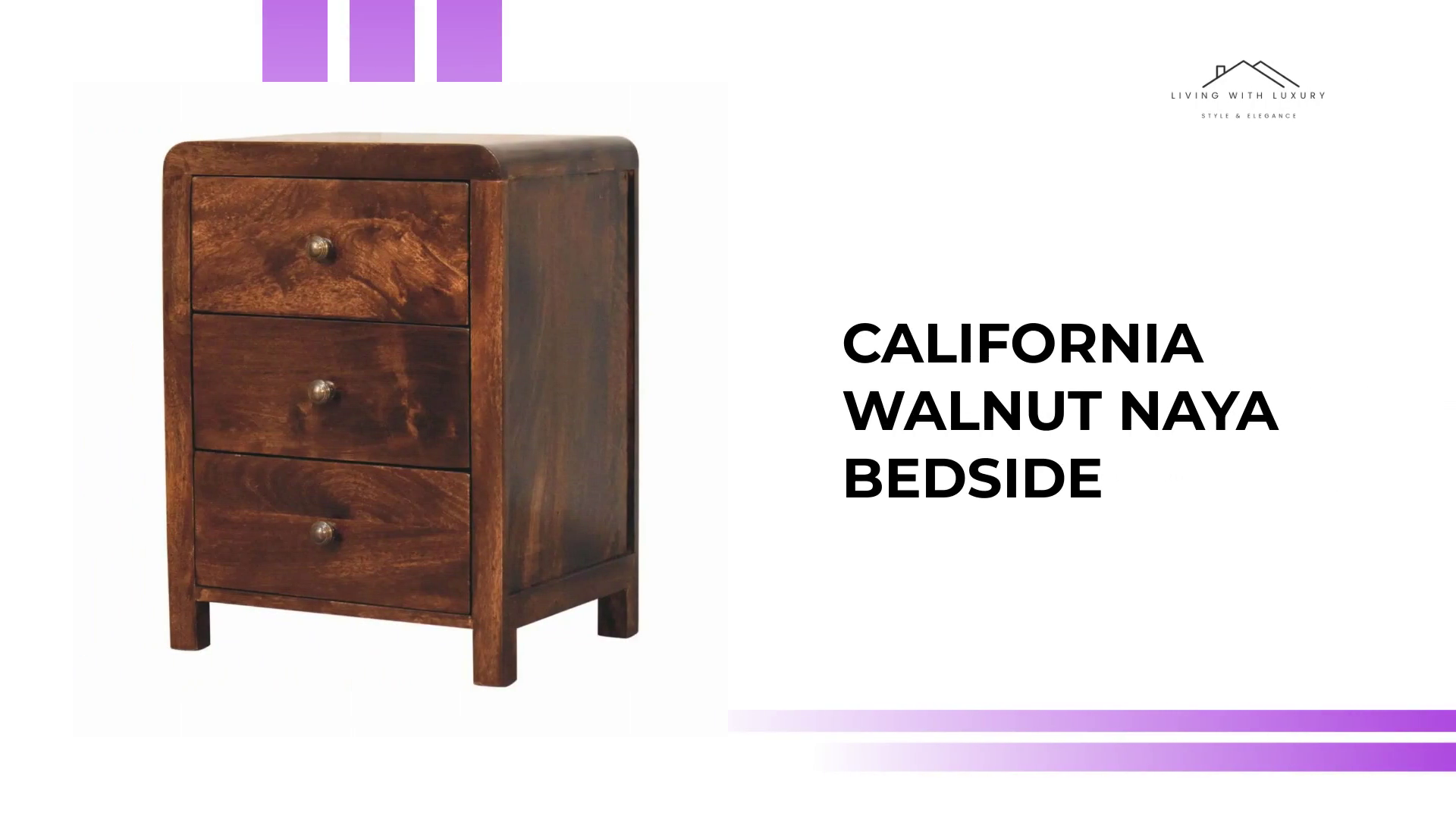 California Walnut Naya Bedside by@Outfy