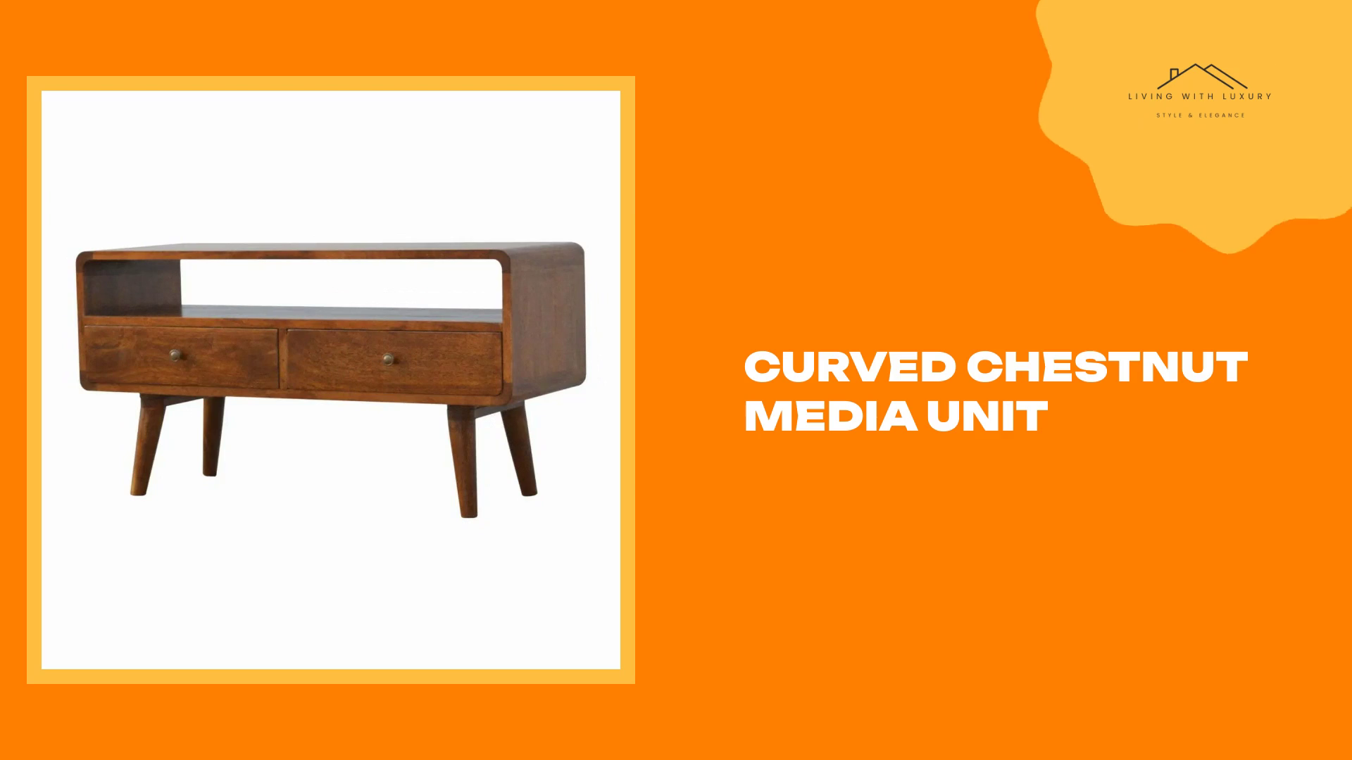 Curved Chestnut Media Unit by@Outfy