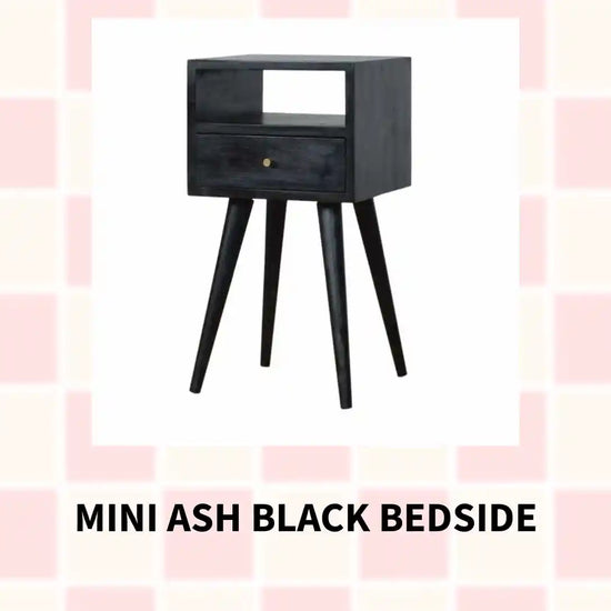 Mini Ash Black Bedside by@Outfy