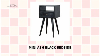 Mini Ash Black Bedside by@Outfy