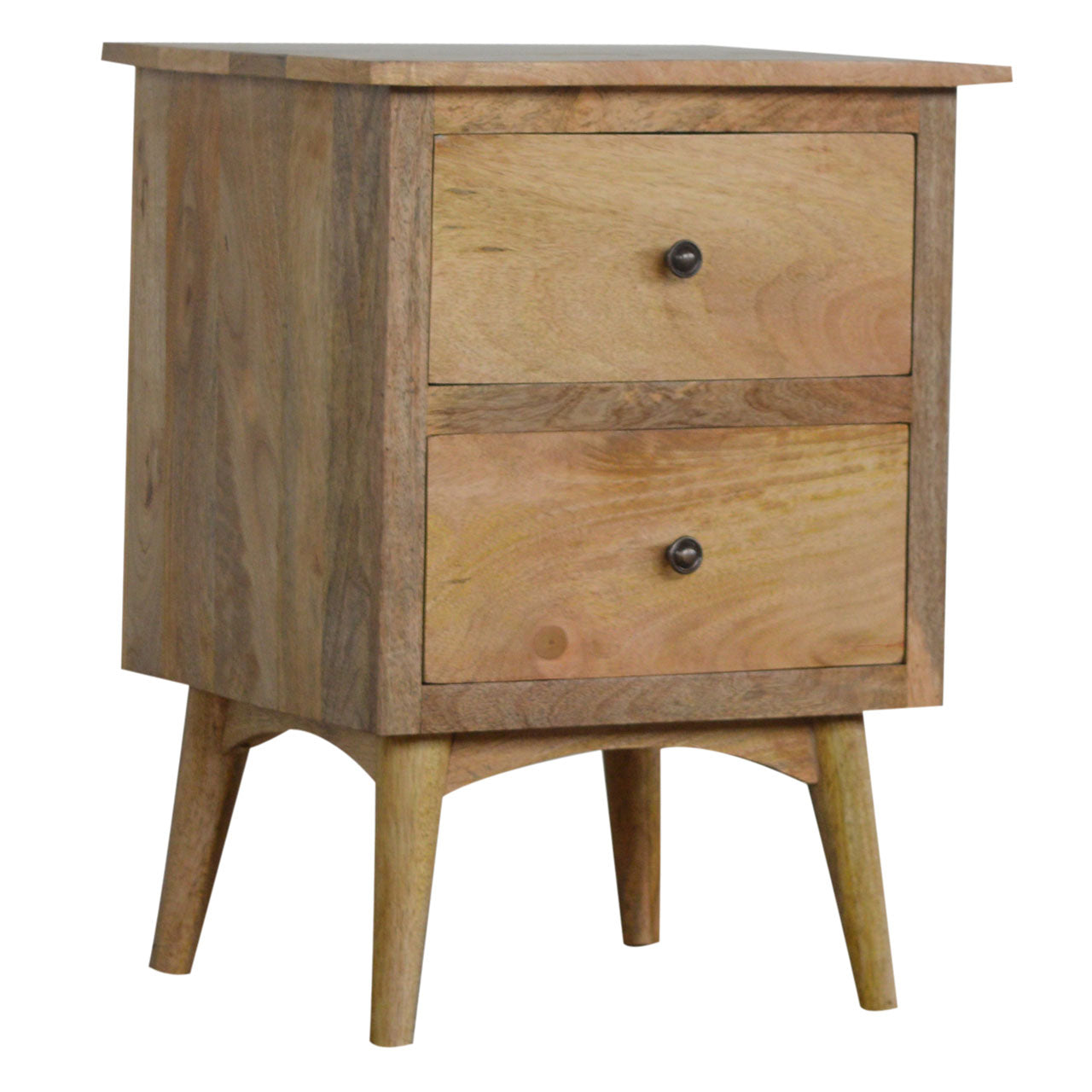 Nordic Style Bedside with 2 Drawers - Living with Luxury