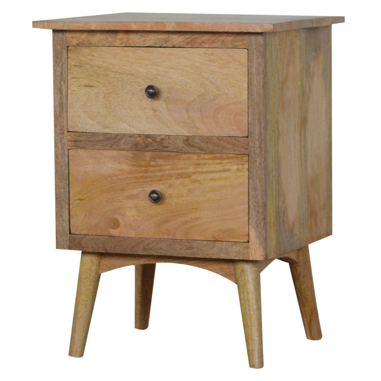 Nordic Style Bedside with 2 Drawers - Living with Luxury