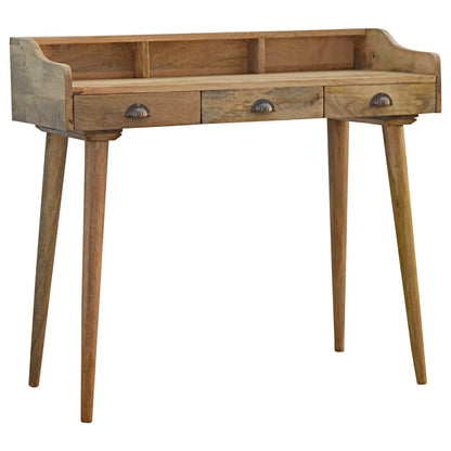 Gallery Back Detail on 2 Drawer Writing Desk