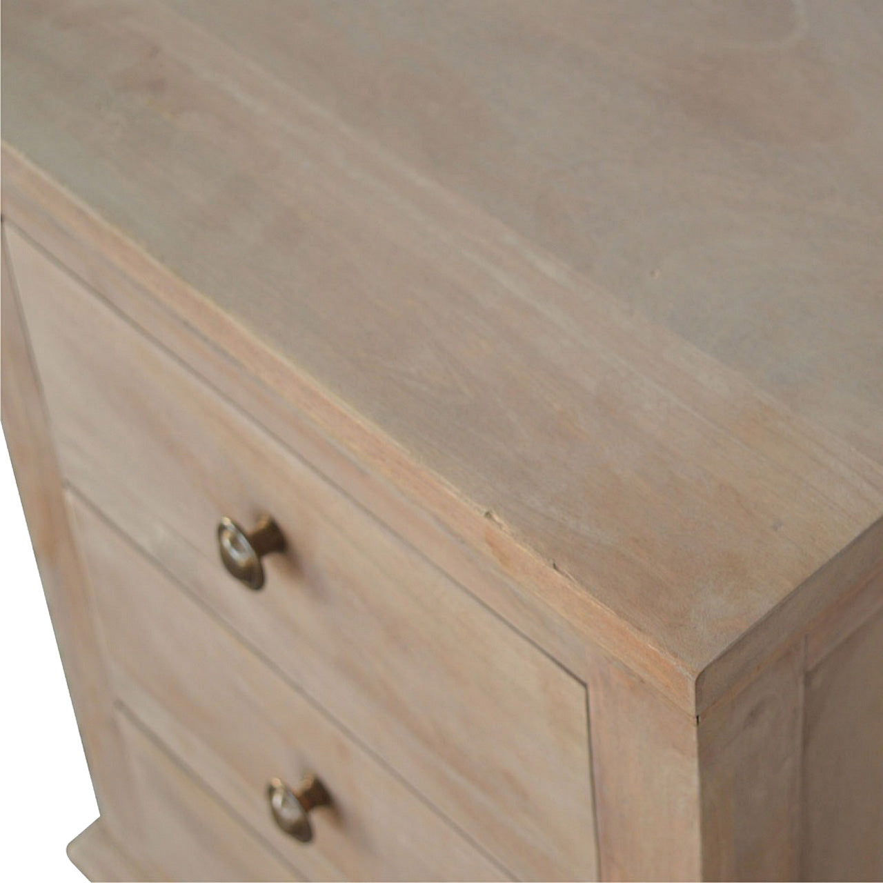 3 Drawer Mango Wood Bedside Table Living with Luxury