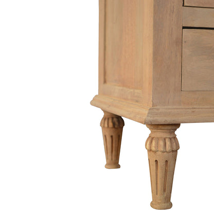 3 Drawer Mango Wood Bedside Table Living with Luxury