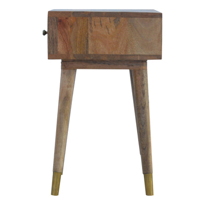1 Drawer Gold Brass Bedside - Living with Luxury