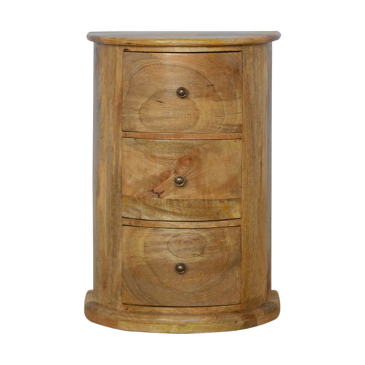 3 Drawer Serpentine Drum Chest Living with Luxury