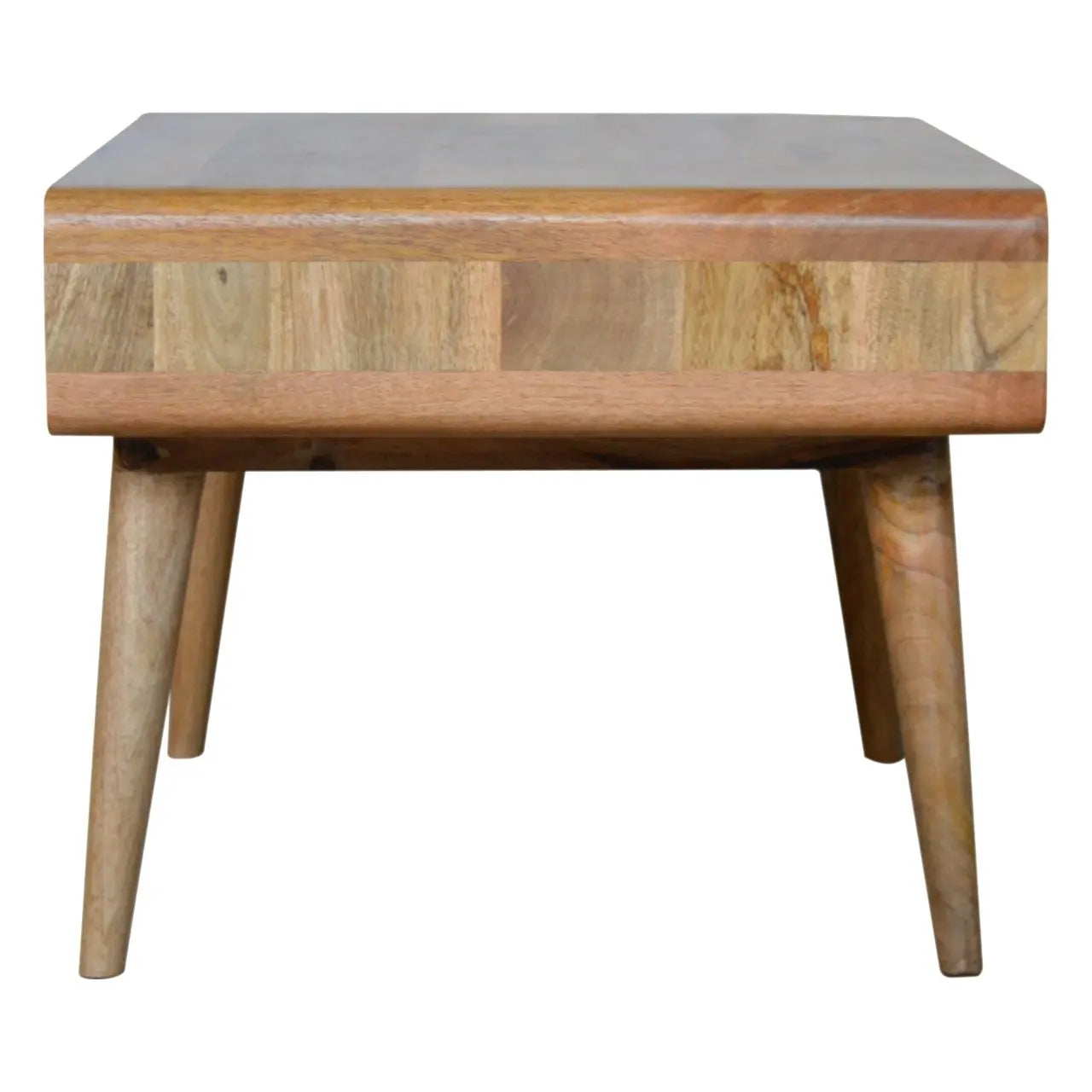 Curved Oak-ish Coffee Table - Living with Luxury